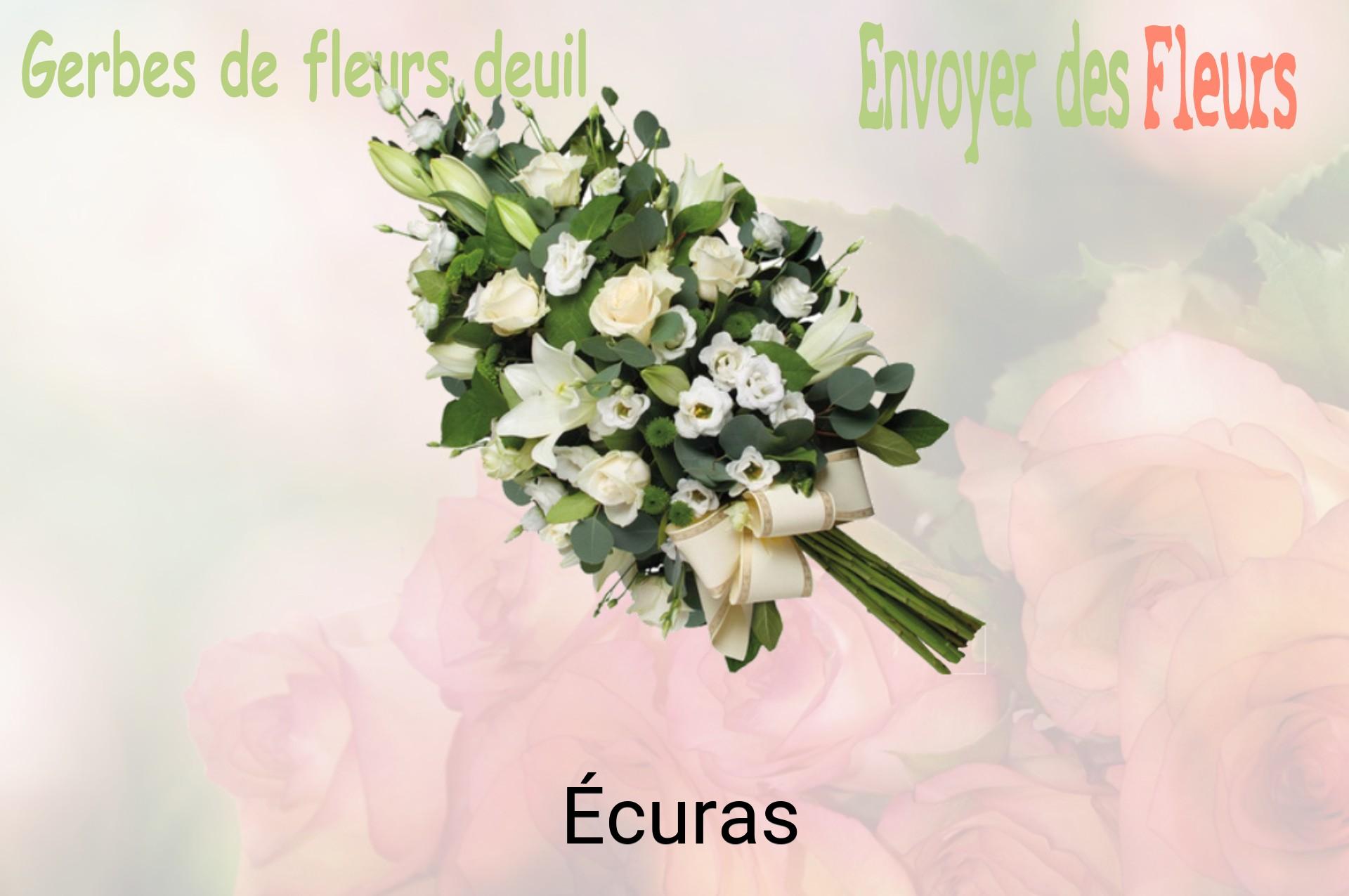 Gerbe de fleurs de deuil livrée à Écuras